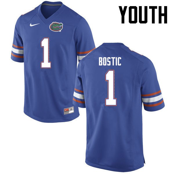 Florida Gators Youth #1 Jonathan Bostic College Football Blue
